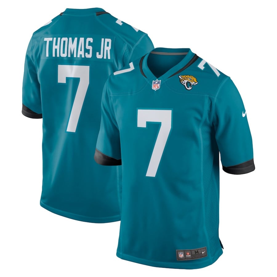 Brian Thomas Jr. 7 Jacksonville Jaguars Player Game Men Jersey - Teal Js2200