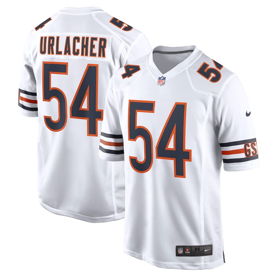 Brian Urlacher 54 Chicago Bears Men Retired Game Jersey - White Js2090