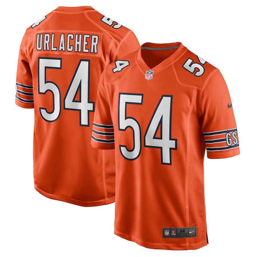 Brian Urlacher 54 Chicago Bears Men Retired Jersey - Orange Js3895