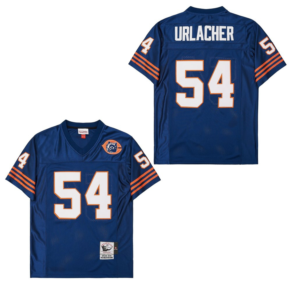 Brian Urlacher 54 Chicago Bears Retro Throwback Men Jersey - Navy Js3716