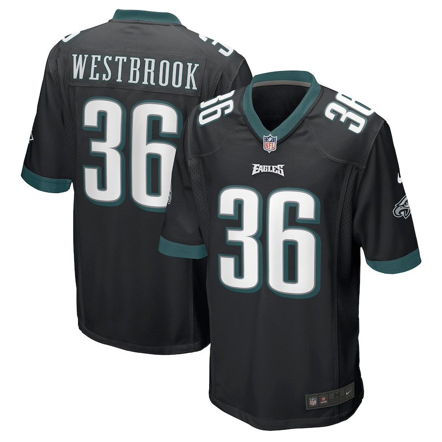 Brian Westbrook 36 Philadelphia Eagles Men Retired Alternate Game Jersey - Black Js4545