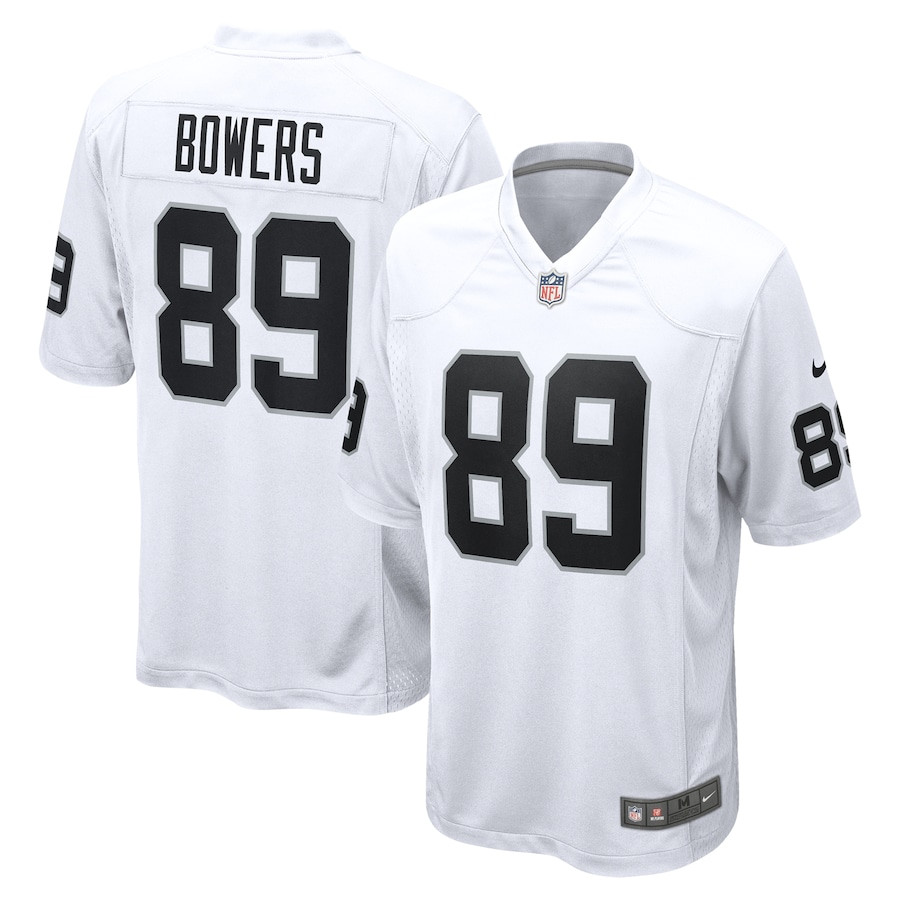 Brock Bowers 89 Las Vegas Raiders Game Men Jersey - White Js4440