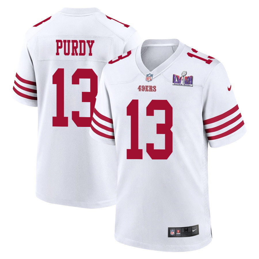 Brock Purdy 13 San Francisco 49ers Super Bowl Lviii Patch Game Men Jersey - White Js8807