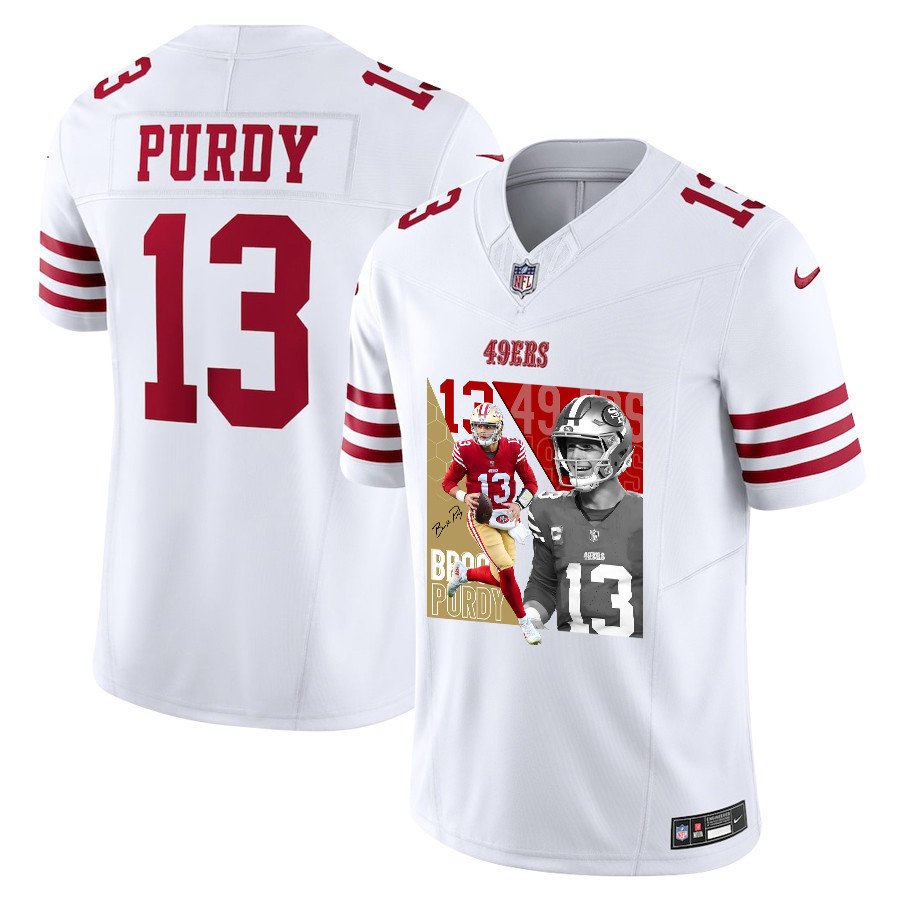 Brock Purdy 13 San Francisco 49ers The Son Of Steel Game Men Jersey - White Js6520