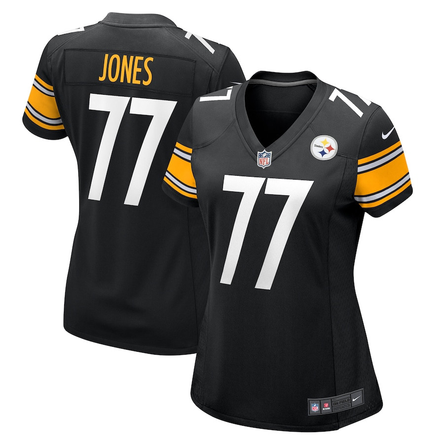 Broderick Jones 77 Pittsburgh Steelers Women Game Jersey - Black Js9144