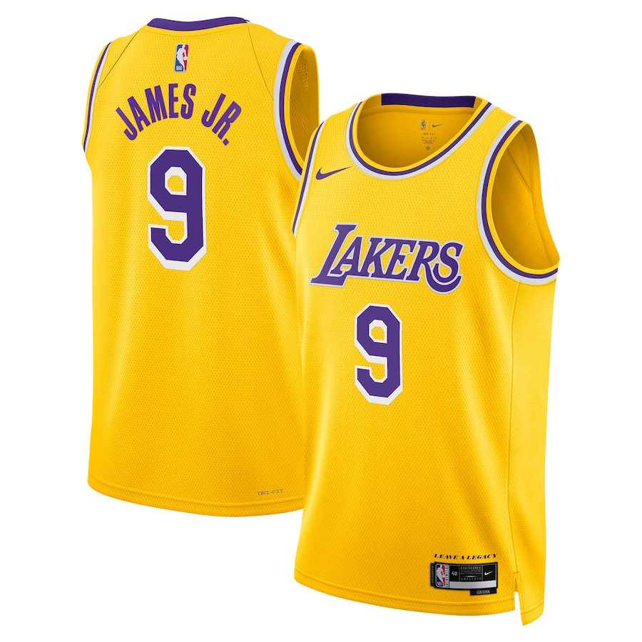 Bronny James 9 Los Angeles Lakers Unisex 2024 Offseason Addition Swingman Jersey - Gold