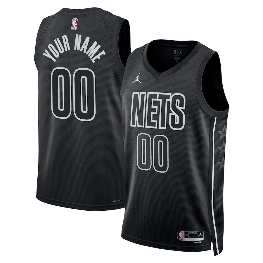 Brooklyn Nets 2023/24 Statement Swingman Custom Men Jersey - Black