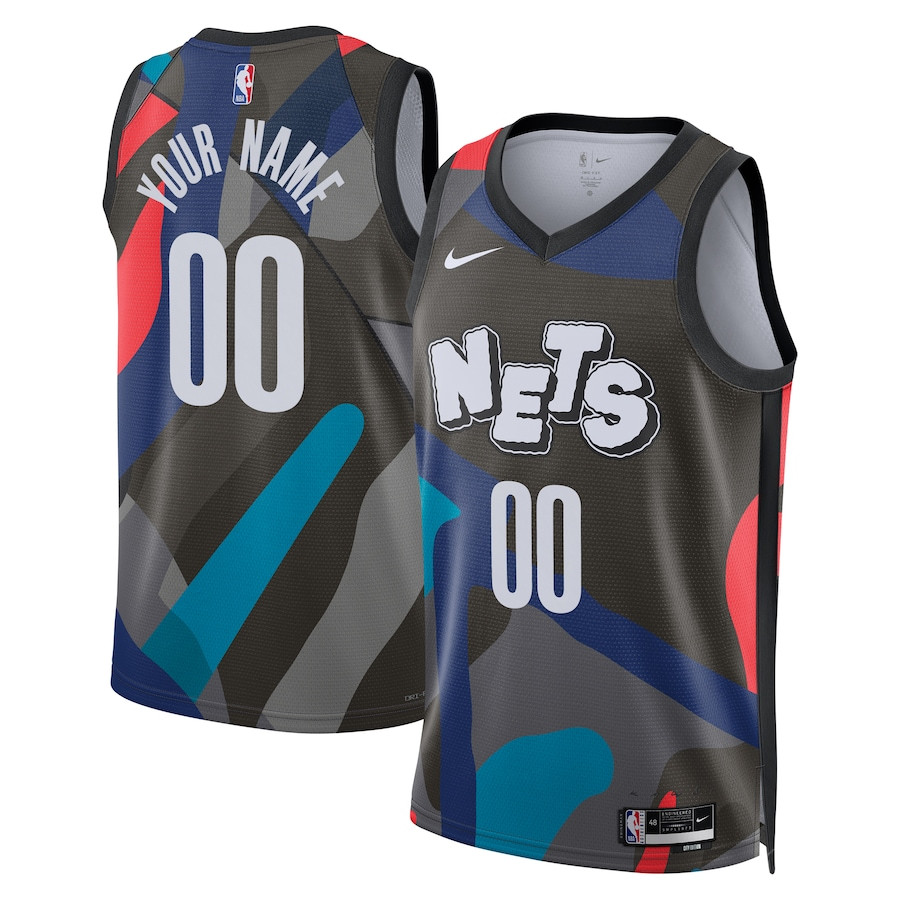 Brooklyn Nets 2023/24 Swingman Jersey Customized - City Edition - Black