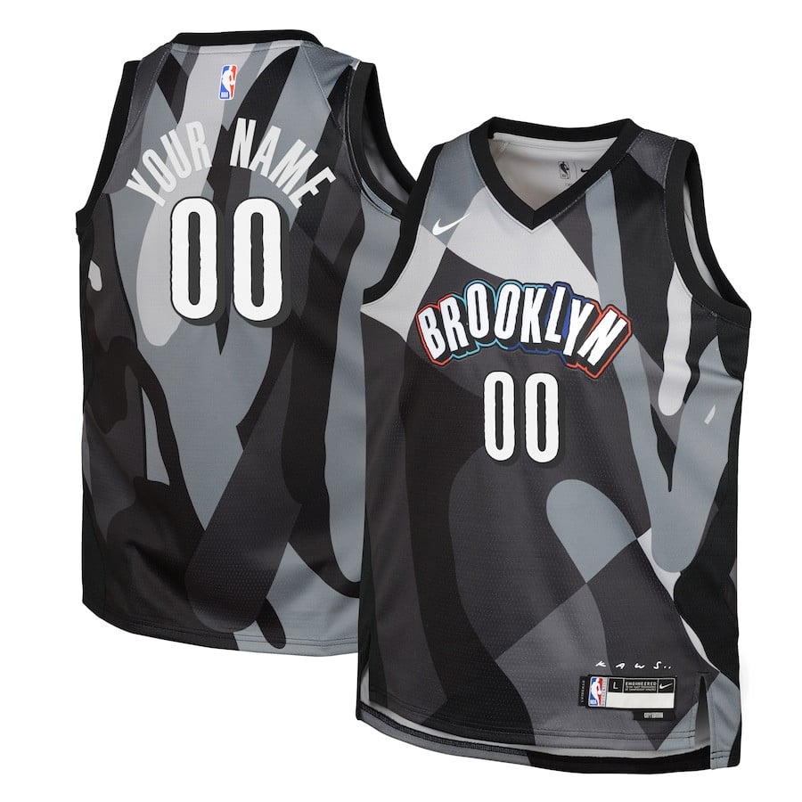 Brooklyn Nets 2024/25 Swingman Custom Youth Jersey - City Edition - Gray