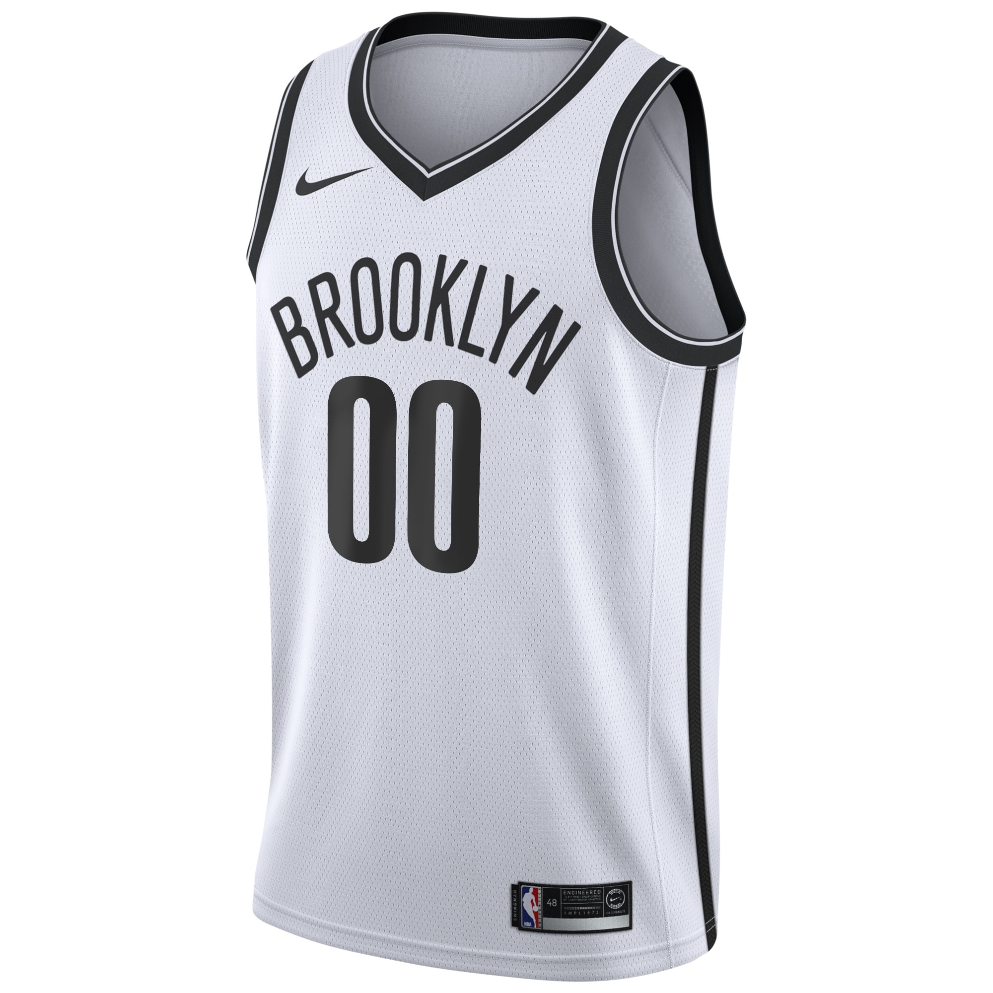 Brooklyn Nets Association Edition Swingman Jersey - White - Custom - Mens