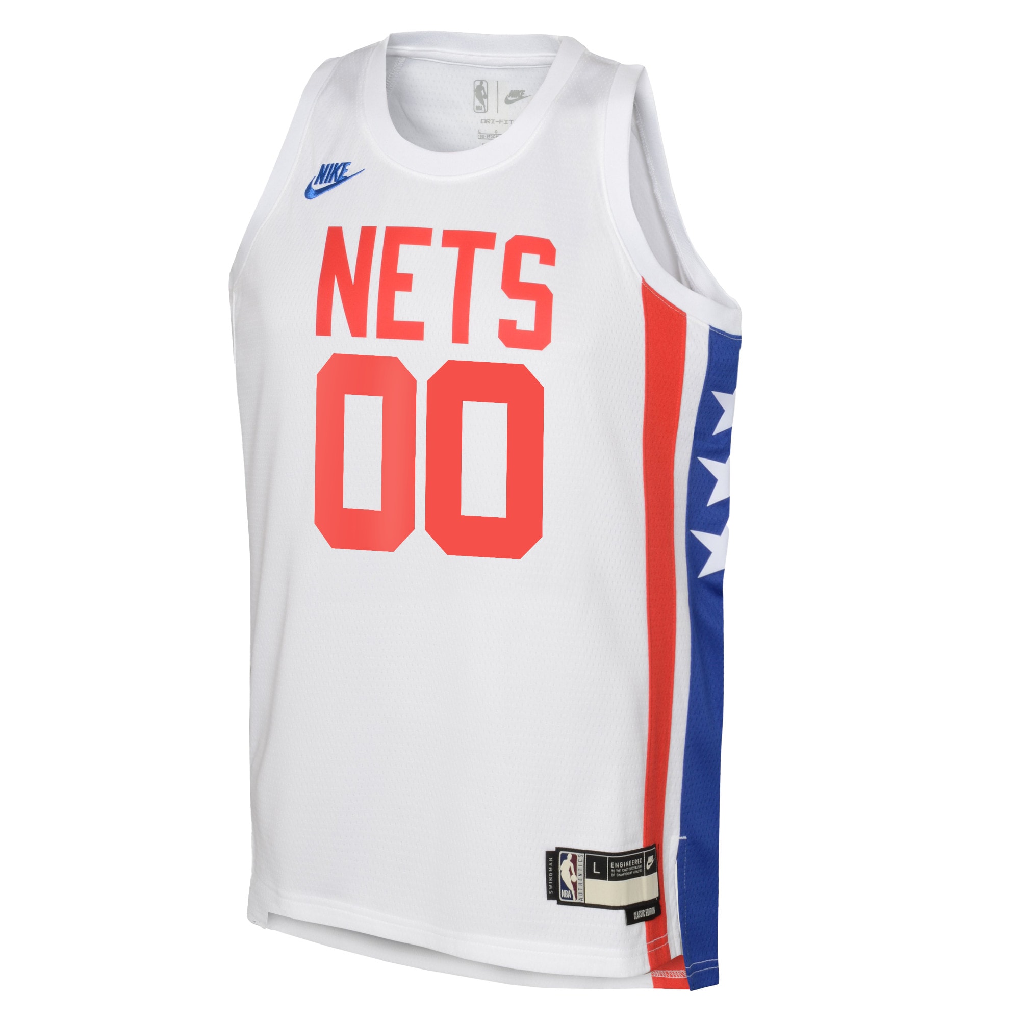 Brooklyn Nets Classic Edition Swingman Jersey - Custom - White/rush Blue - Youth