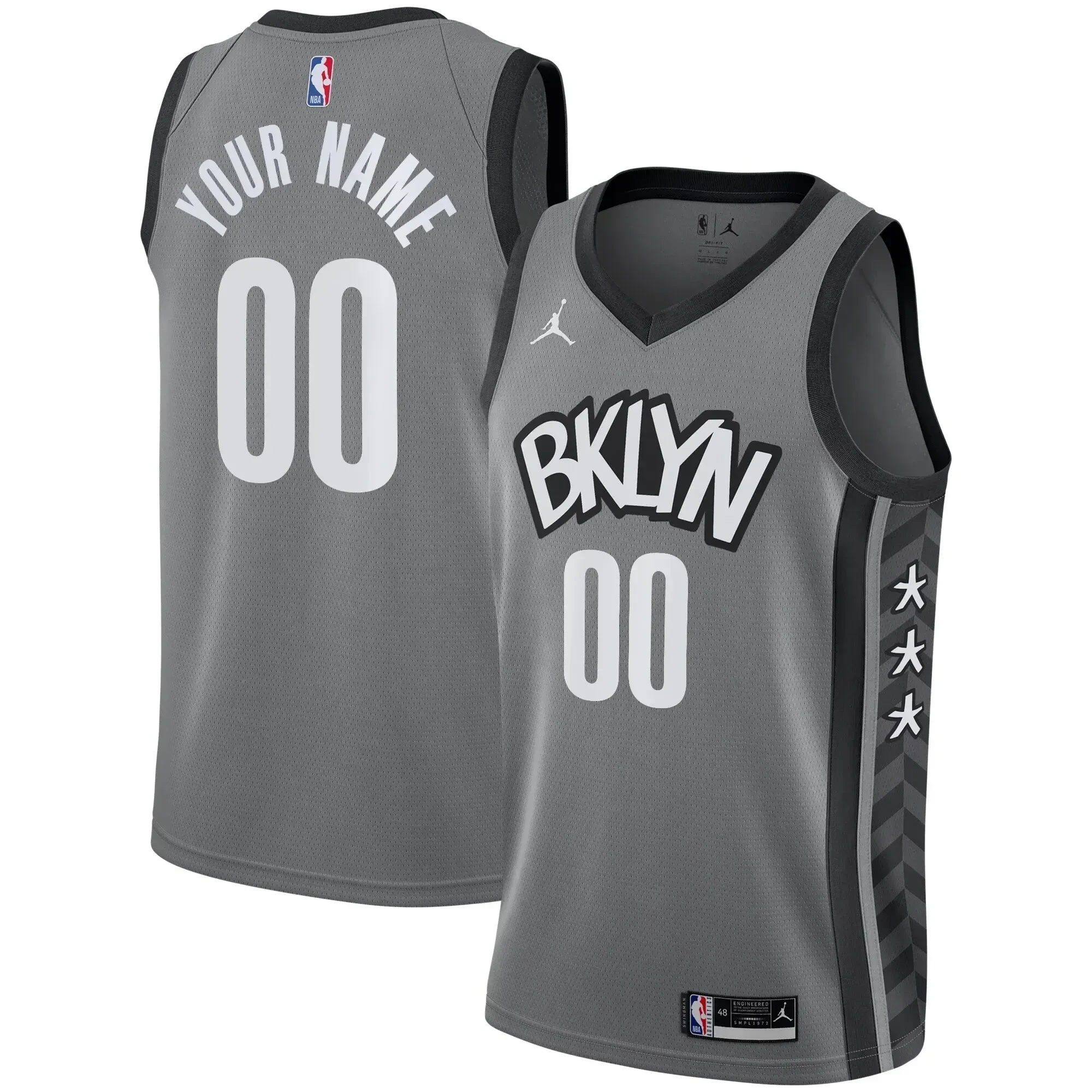 Brooklyn Nets Swingman Custom Jersey - Statement Edition - Gray