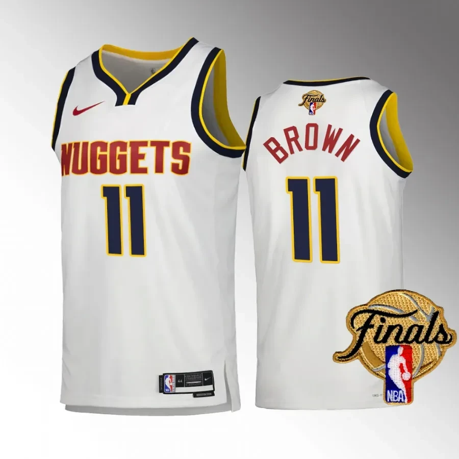 Bruce Brown 11 Denver Nuggets 2023 Nba Finals Champions Edition Jersey - White