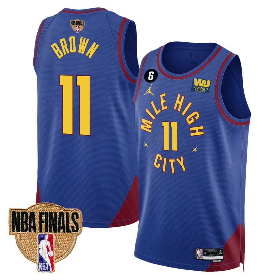 Bruce Brown 11 Denver Nuggets Final Champions 2023 Swingman Youth Jersey - Blue