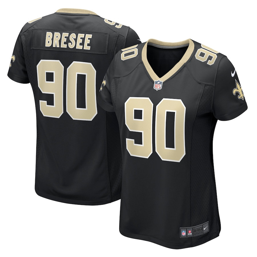 Bryan Bresee 90 New Orleans Saints Women's Game Jersey - Black Js4552