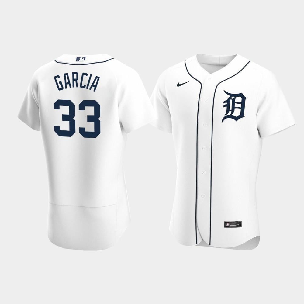 Bryan Garcia 33 Detroit Tigers White Home Jersey