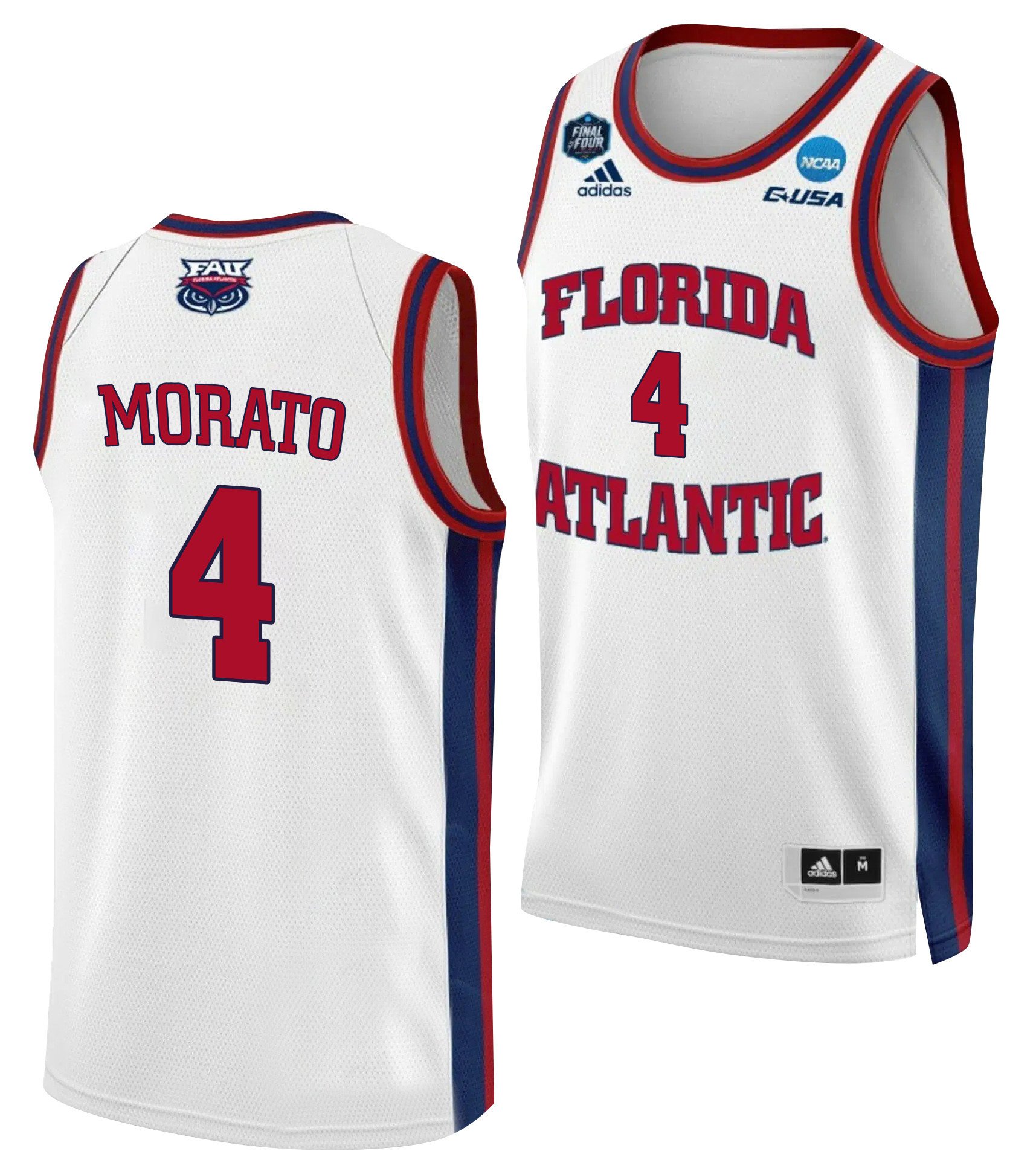 Bryan Greenlee 4 Fau Owls 2023 Final Four Basketball Men Jersey- White