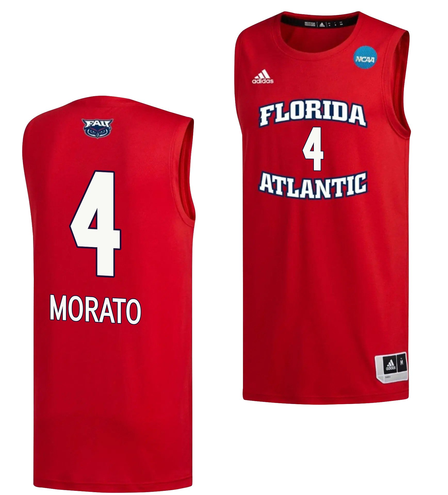 Bryan Greenlee 4 Fau Owls 2023 March Madness Basketball Men Jersey- Red