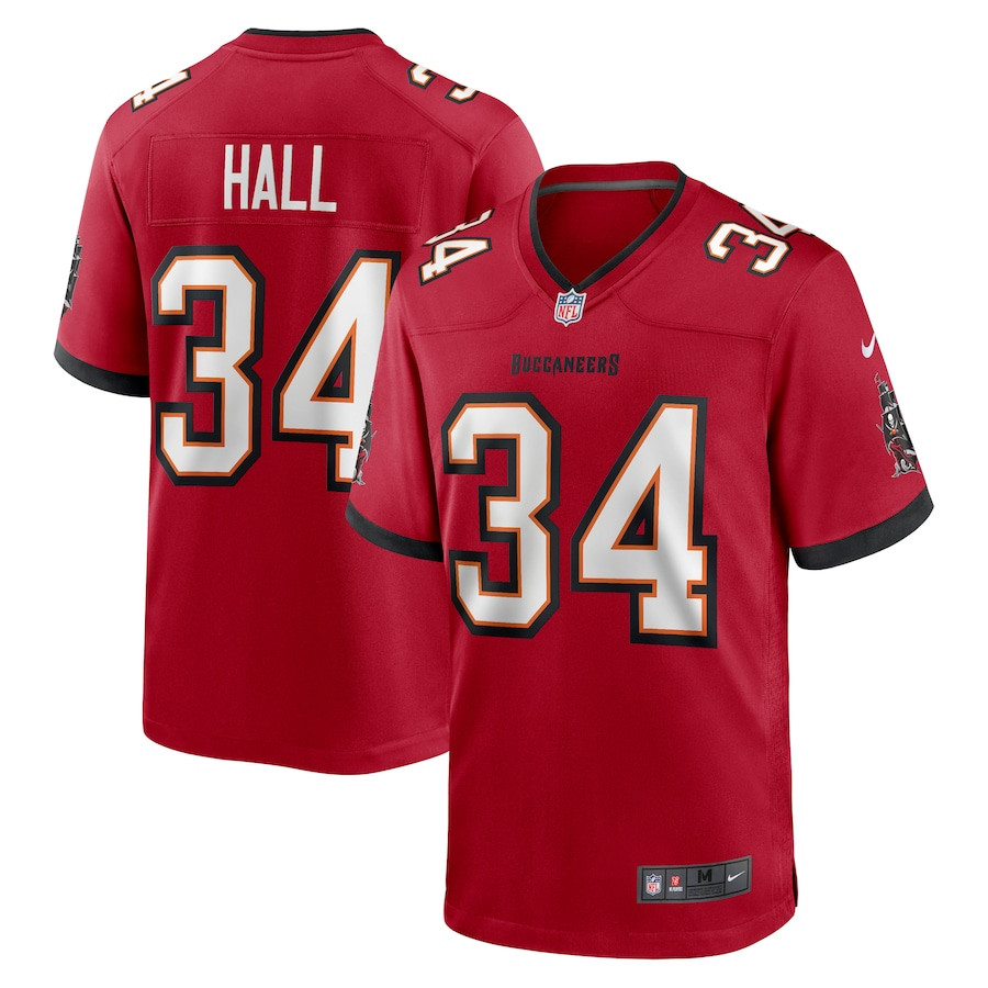 Bryce Hall 34 Tampa Bay Buccaneers Team Game Men Jersey - Red Js7628