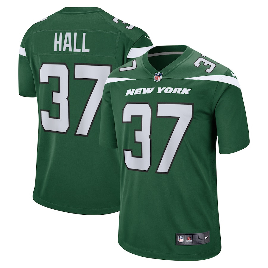 Bryce Hall 37 New York Jets Men Game Jersey - Gotham Green Js7631