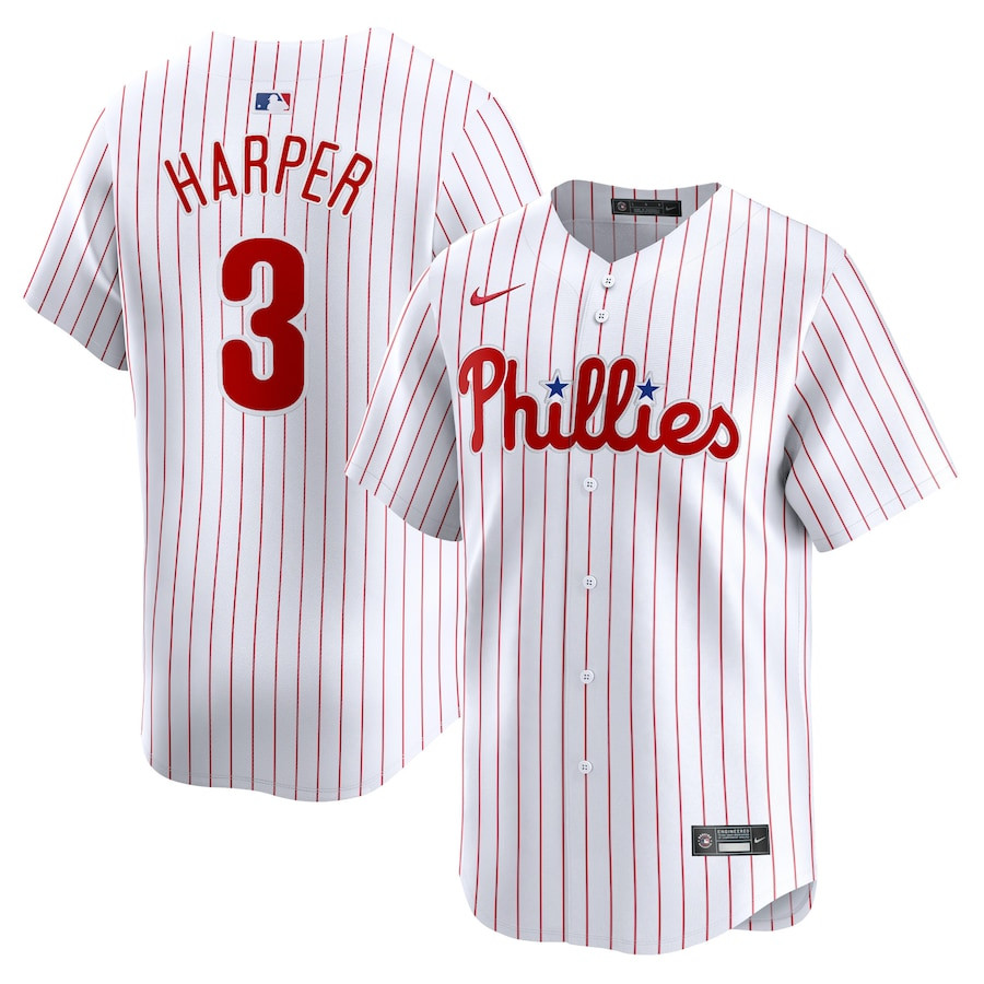Bryce Harper 3 Philadelphia Phillies Home Limited Jersey - White