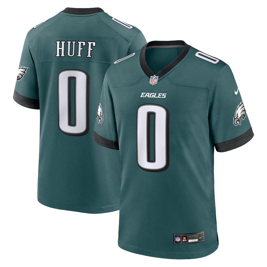 Bryce Huff 0 Philadelphia Eagles Game Men Jersey - Midnight Green Js6589