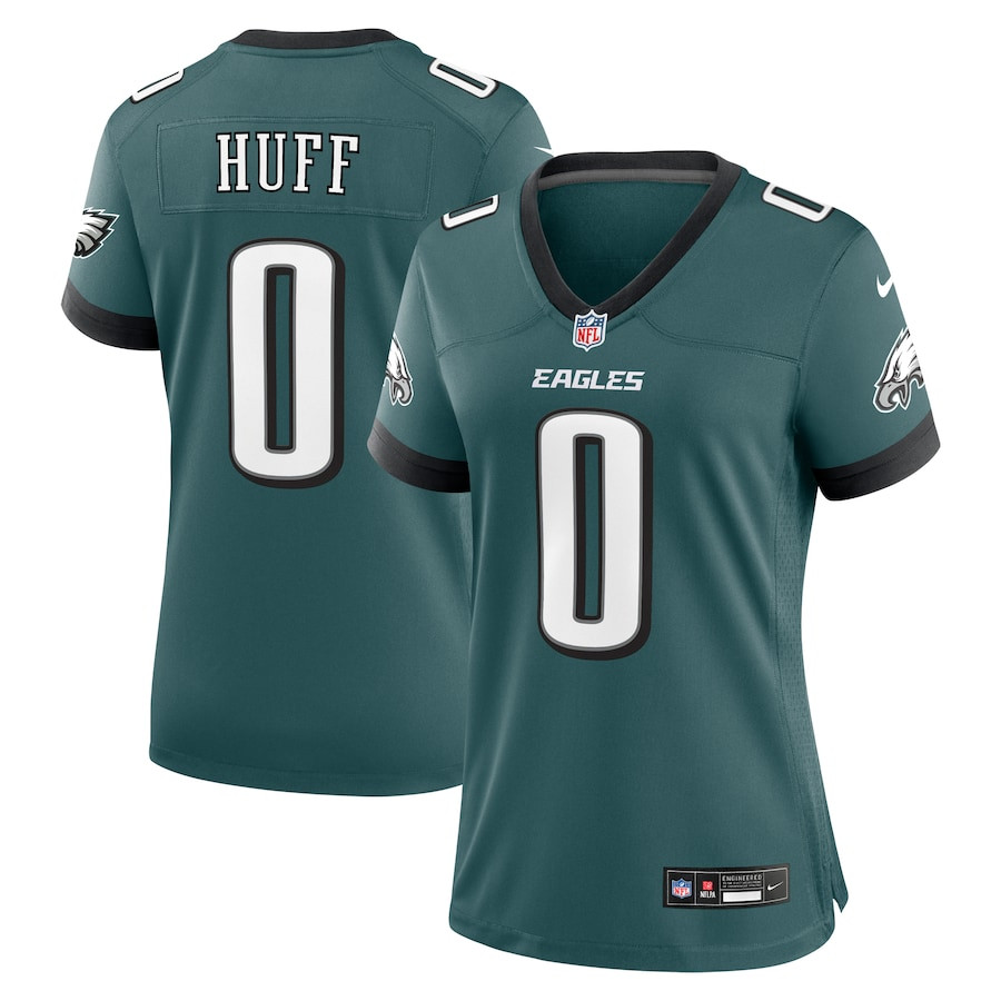 Bryce Huff 0 Philadelphia Eagles Game Women Jersey - Midnight Green Js6715