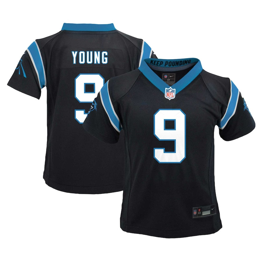 Bryce Young 9 Carolina Panthers Player Game Youth Jersey - Black Js1796