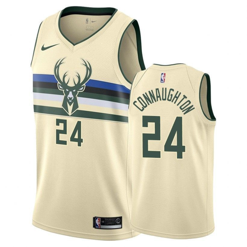 Bucks Male Pat Connaughton 24 City Cream Jersey