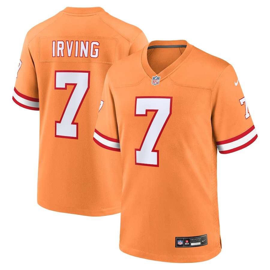 Bucky Irving 7 Tampa Bay Buccaneers Alternate Game Men Jersey - Orange Js1609