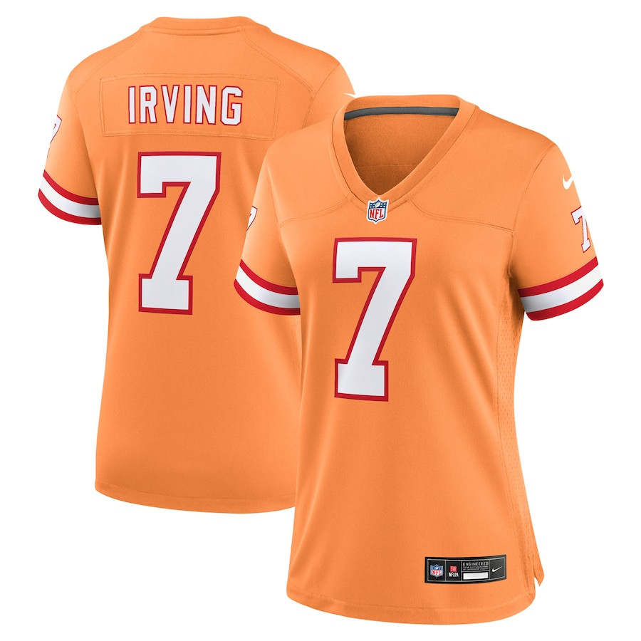 Bucky Irving 7 Tampa Bay Buccaneers Women's Alternate Game Jersey - Orange Js9686