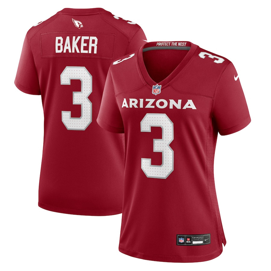 Budda Baker 3 Arizona Cardinals Women's Game Jersey - Cardinal Js8079