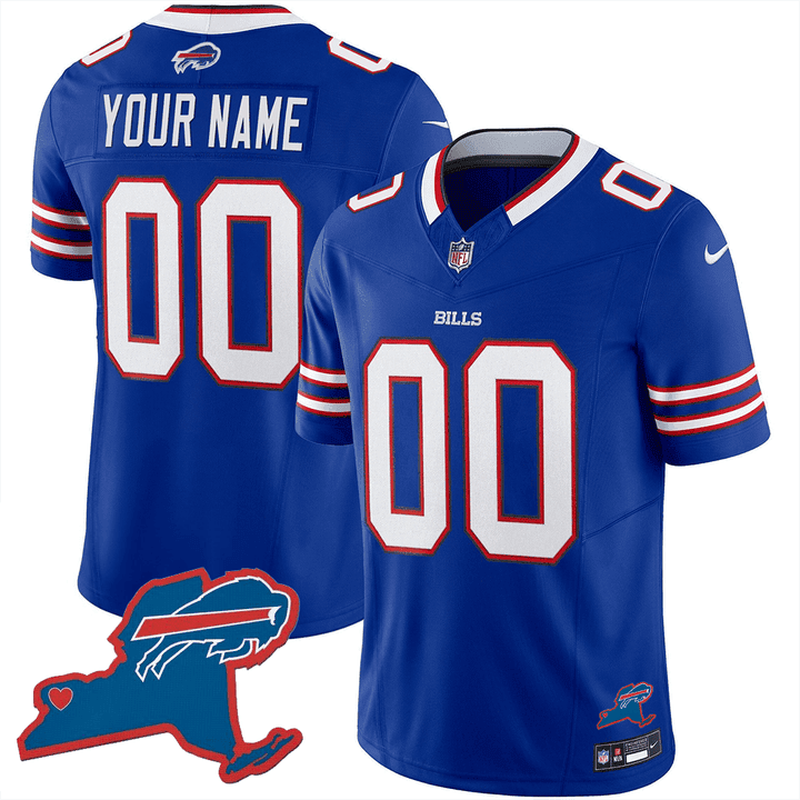Buffalo Bills New York Patch Game Men Custom Jersey - Royal Js1345