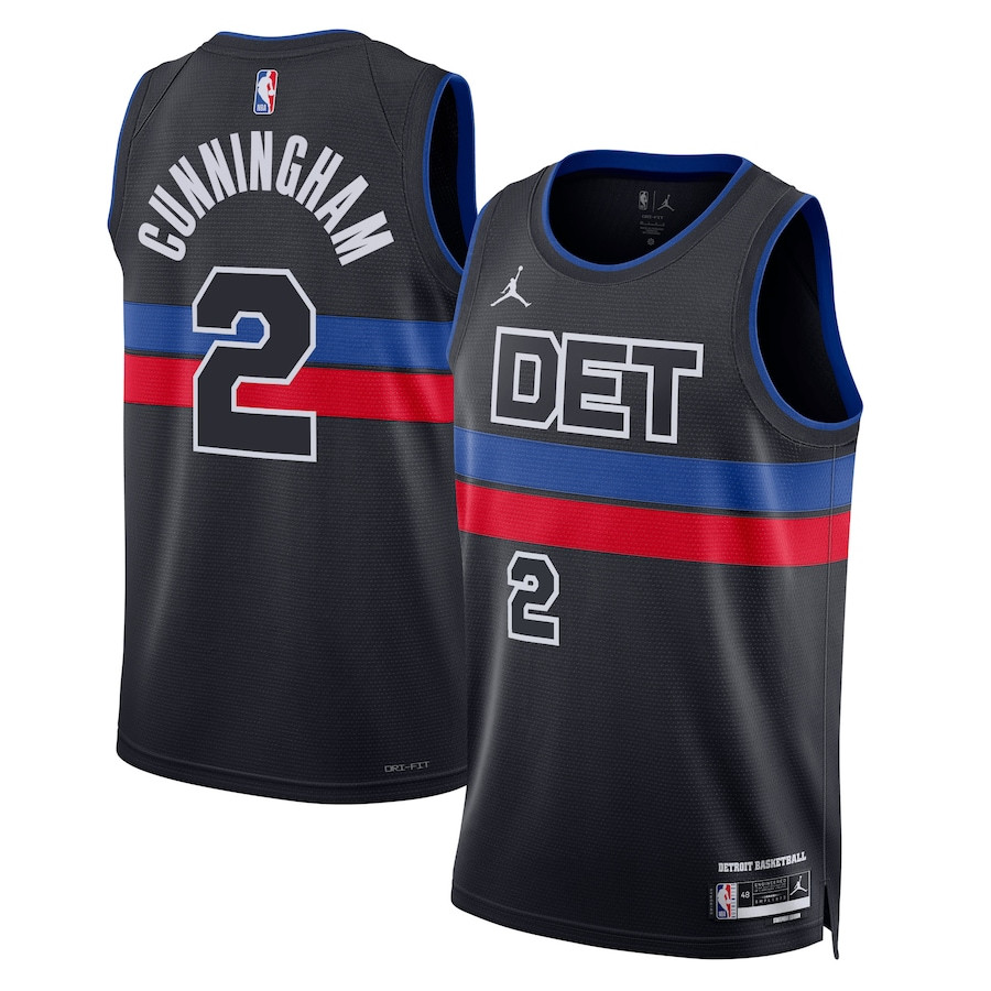 Cade Cunningham 2 Detroit Pistons Unisex Swingman Jersey - Statement Edition - Black