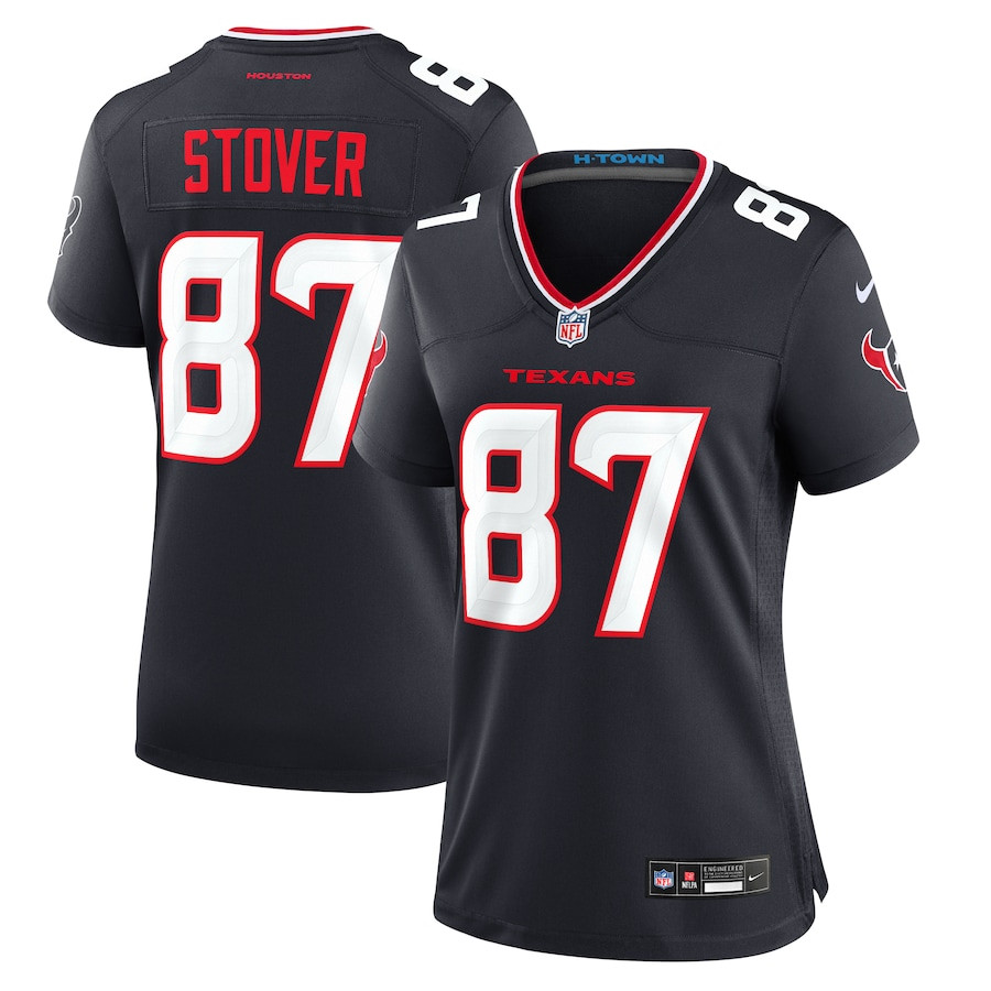 Cade Stover 87 Houston Texans Women Team Game Jersey - Navy Js1113