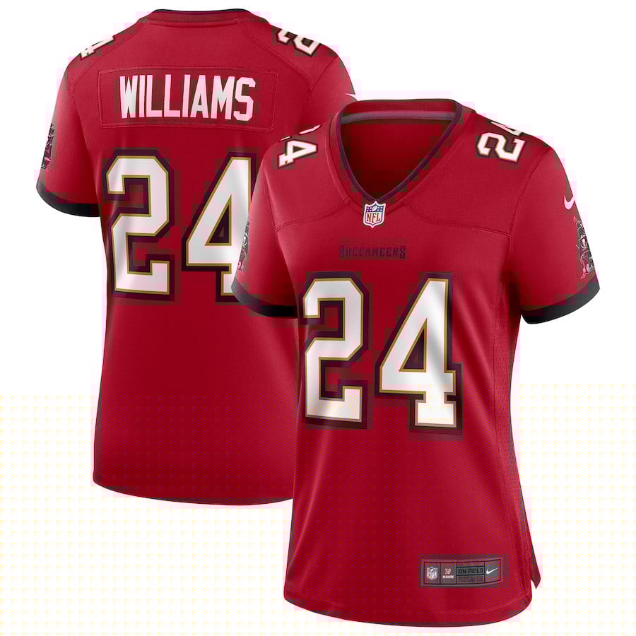 Cadillac Williams 24 Tampa Bay Buccaneers Women Game Retired Jersey - Red Js5567