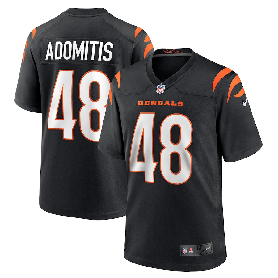 Cal Adomitis 48 Cincinnati Bengals Team Game Men Jersey - Black Js6173