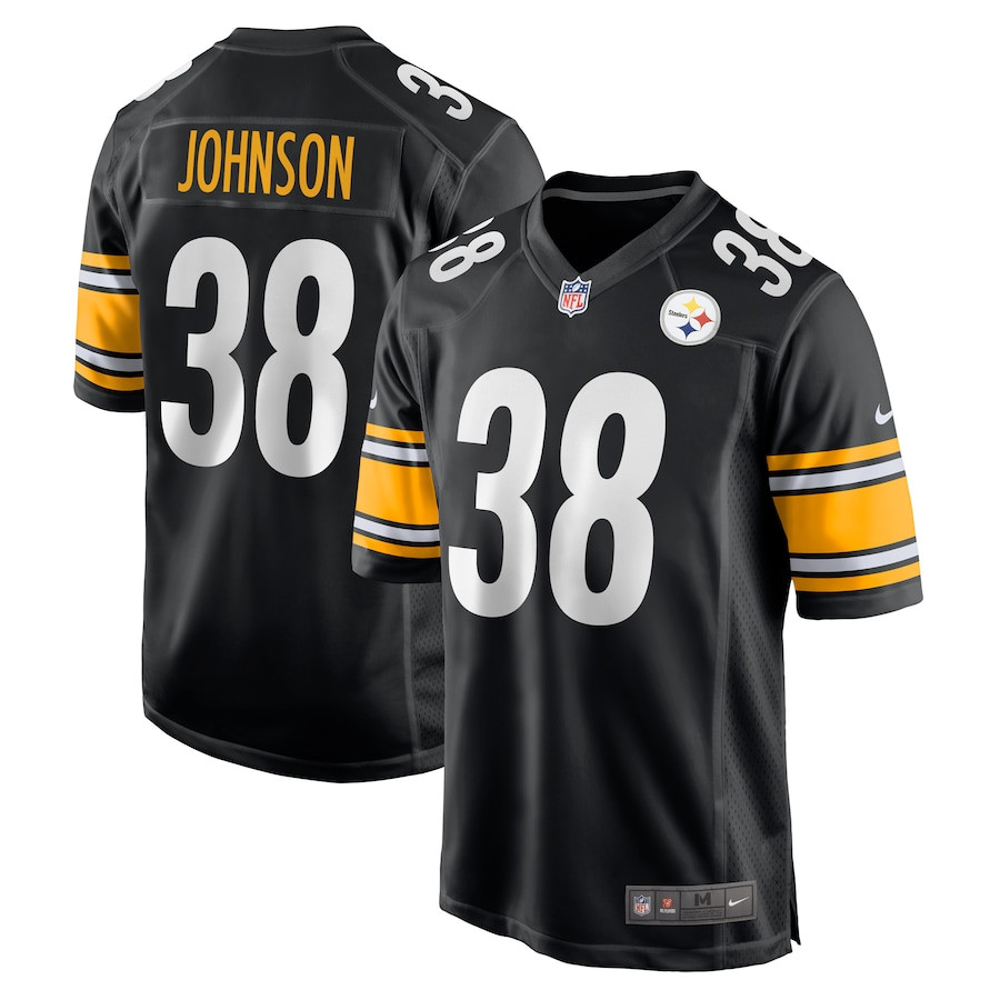 Caleb Johnson 38 Pittsburgh Steelers Game Men Jersey - Black Js5059