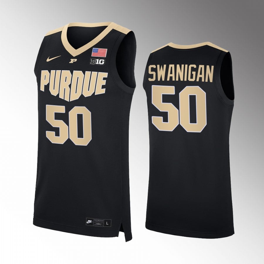 Caleb Swanigan 50 Purdue Boilermakers Black Jersey Rip Biggie Basketball