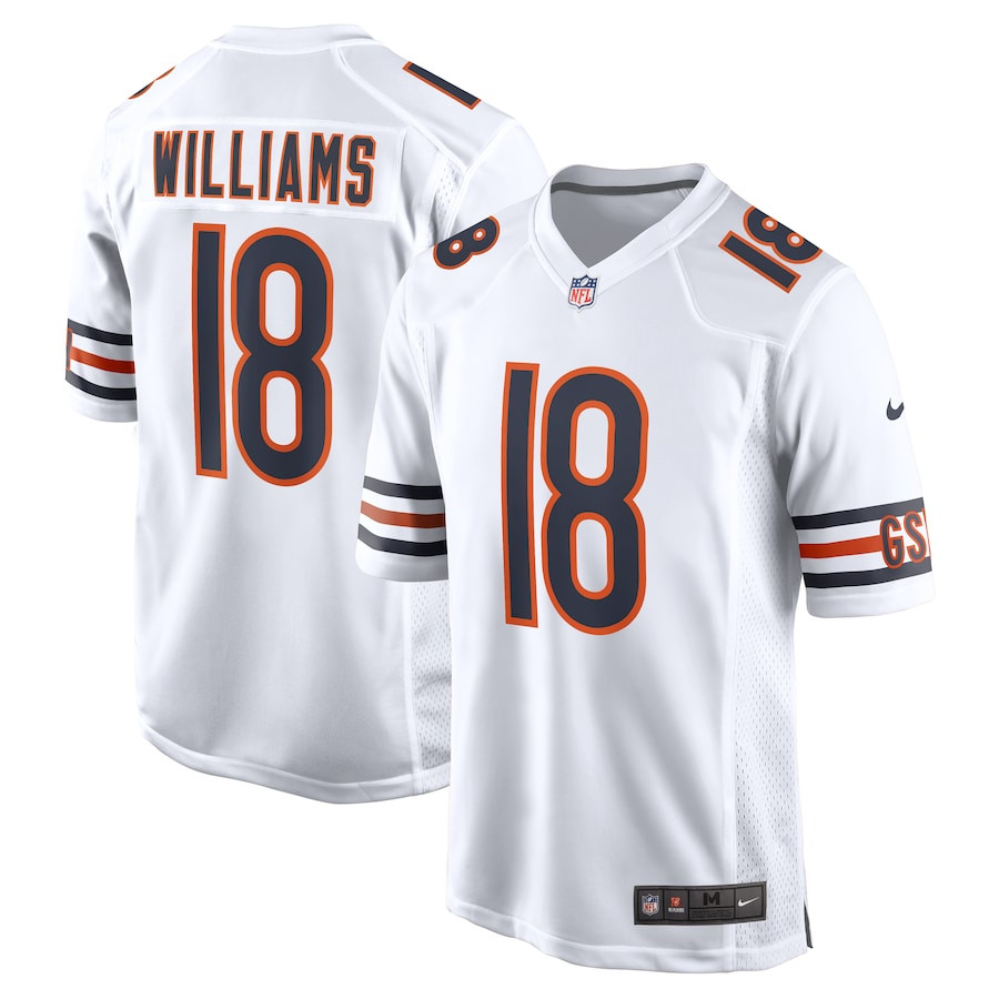 Caleb Williams 18 Chicago Bears 2024 Nfl Draft First Round Pick Player Game Jersey - White Js3400