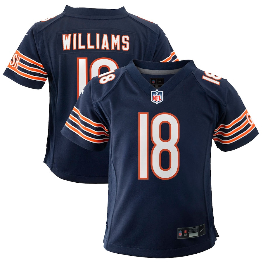 Caleb Williams 18 Chicago Bears 2024 Nfl Draft First Round Pick Player Game Youth Jersey - Navy Js8703