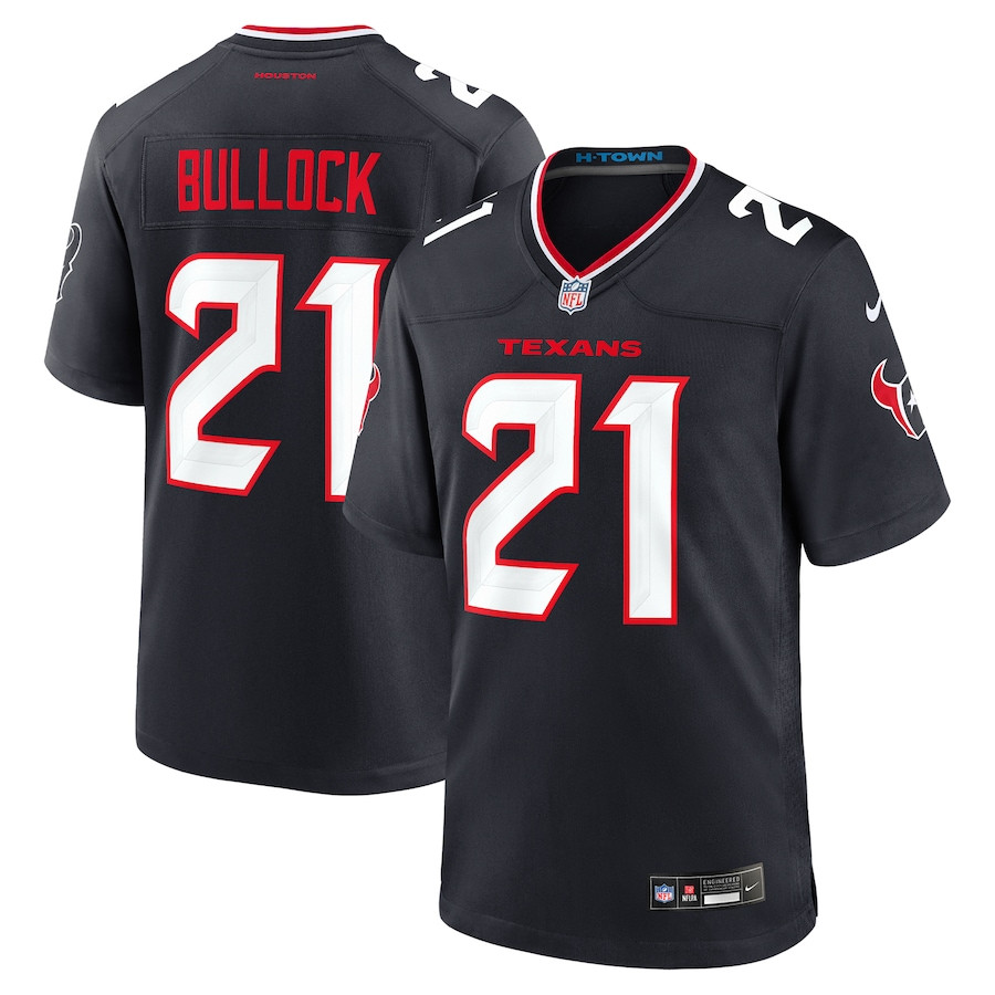 Calen Bullock 21 Houston Texans Team Game Men Jersey - Navy Js3613