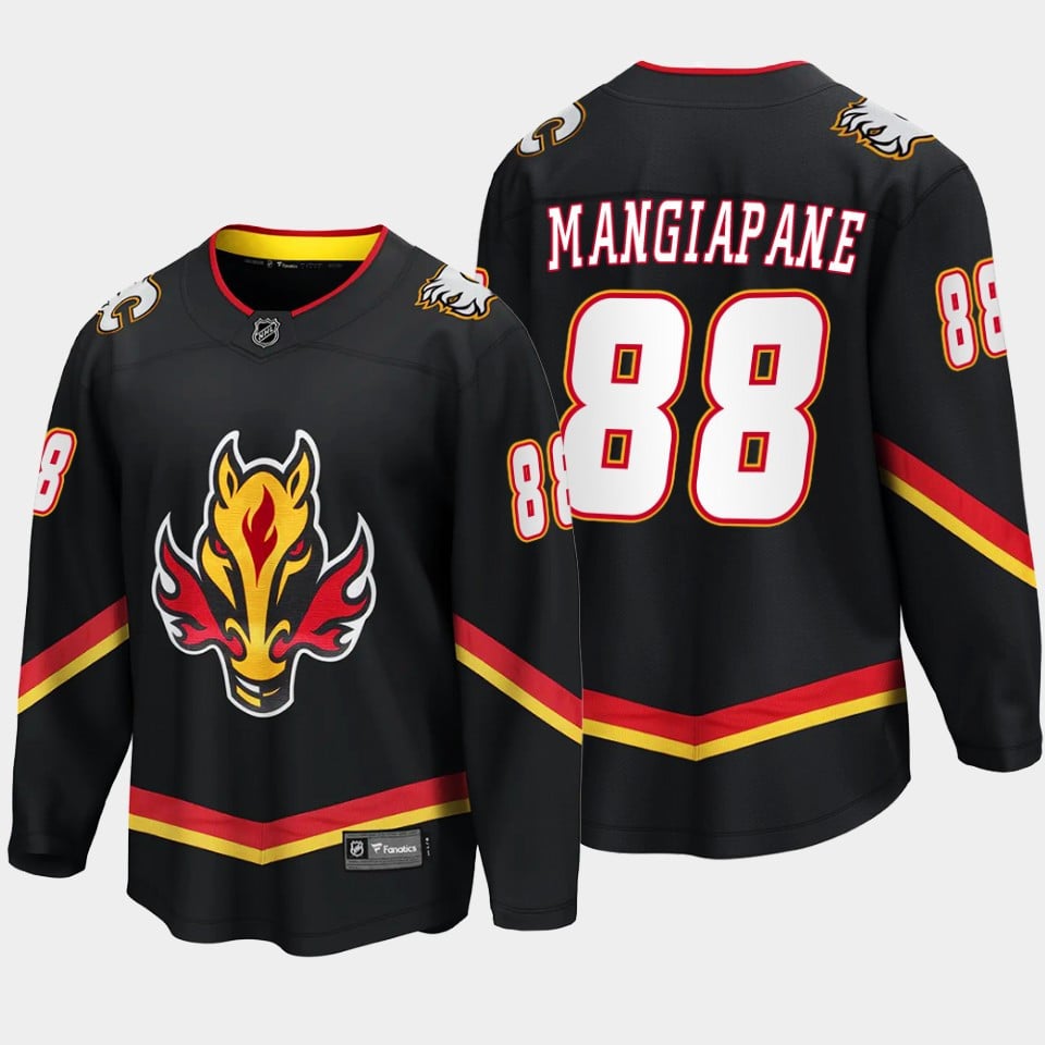 Calgary Flames Andrew Mangiapane 88 Alternate Black Jersey Breakaway Player