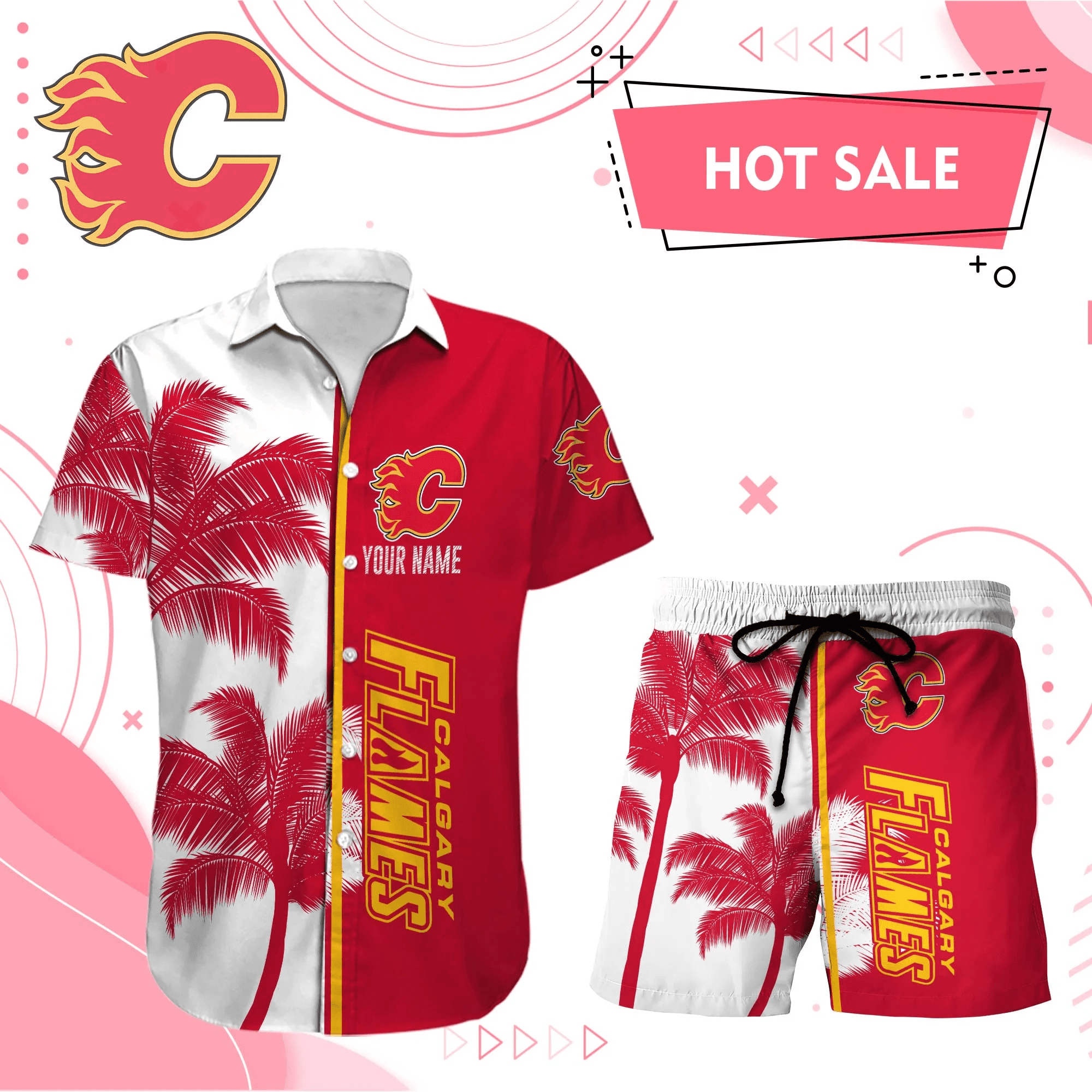 Calgary Flames Hawaiian Shirt And Set - Customized
