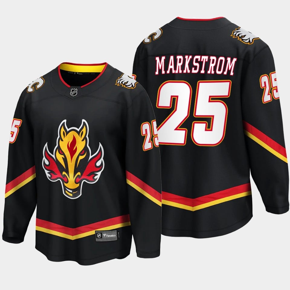 Calgary Flames Jacob Markstrom 25 Alternate Black Jersey Breakaway Player