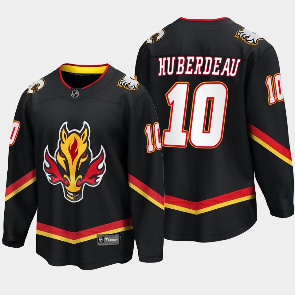 Calgary Flames Jonathan Huberdeau 10 Alternate Black Jersey Breakaway Player