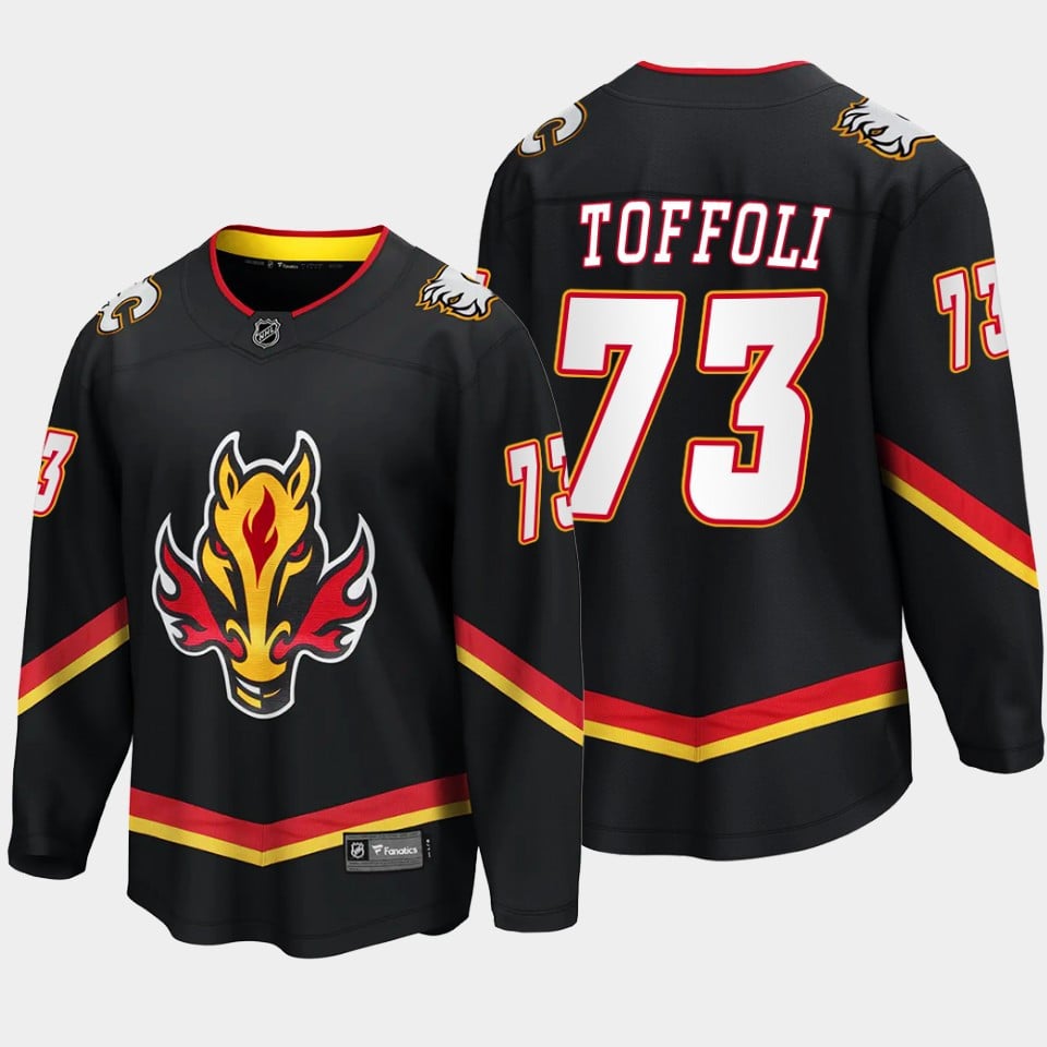 Calgary Flames Tyler Toffoli 73 Alternate Black Jersey Breakaway Player