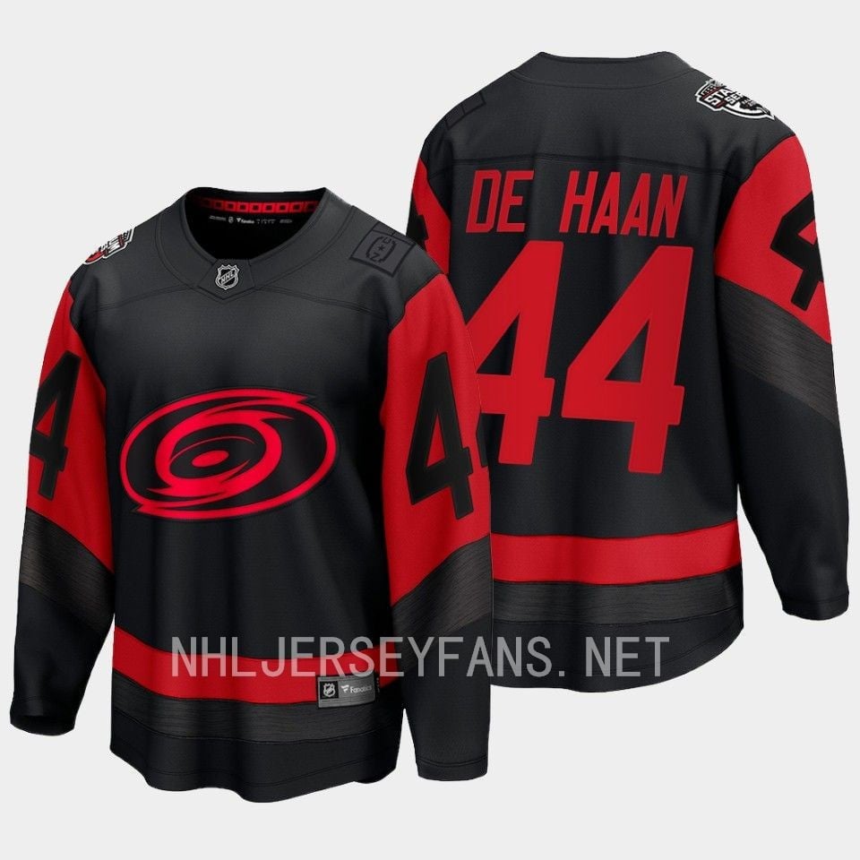 Calvin De Haan 44 Carolina Hurricanes 2023 Jersey Stadium Series Black Breakaway
