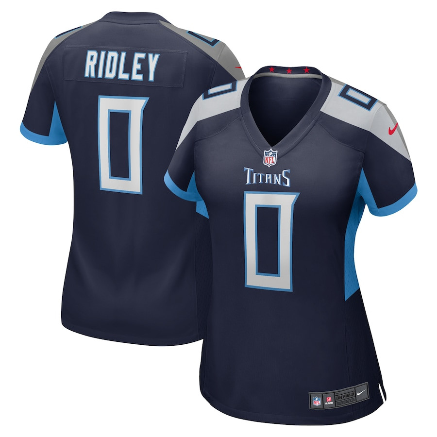Calvin Ridley 0 Tennessee Titans Game Women Jersey - Navy Js9690