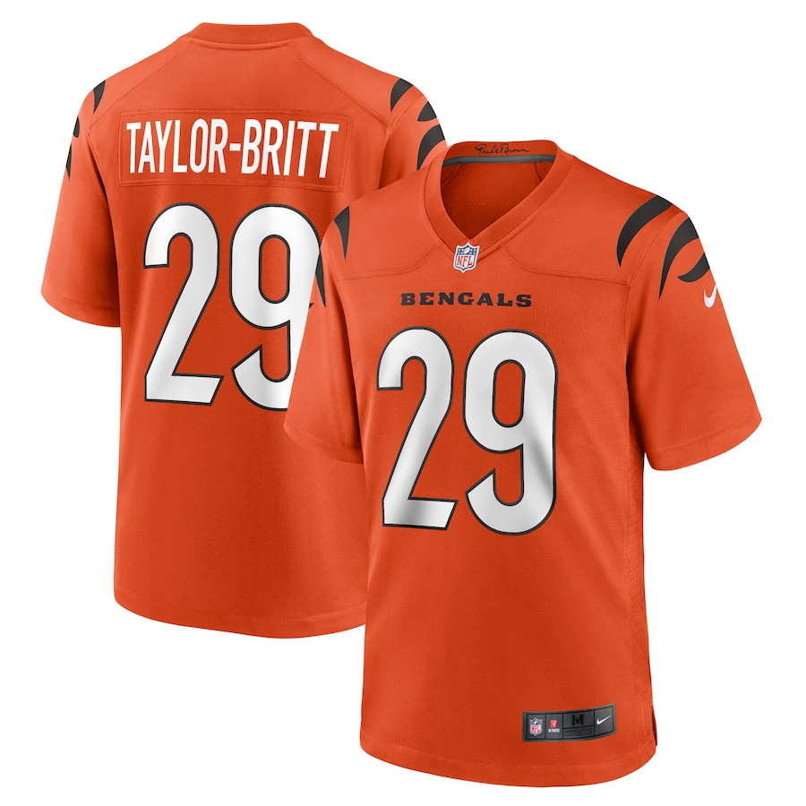 Cam Taylor-britt 29 Cincinnati Bengals Alternate Game Men Jersey - Orange Js4428